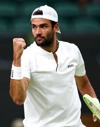 Mandatory Credit: Photo by Simon Dael Shutterstock (14001530fy) Matteo Berrettini during his third round match Wimbledon Tennis Championships, Day 6, The All England Lawn Tennis and Croquet Club, London, UK - 08 Jul 2023 Wimbledon Tennis Championships, Day 6, The All England Lawn Tennis and Croquet Club, London, UK - 08 Jul 2023  Copyright: xSimonxDael Shutterstockx 14001530fy