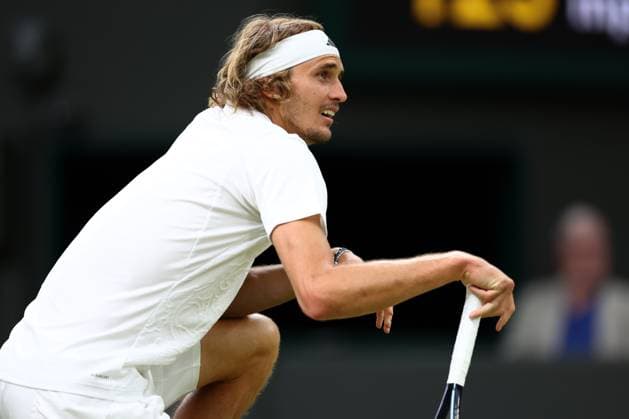Mandatory Credit: Photo by Simon Dael Shutterstock (14001530gb) Alexander Zverev during his third round match Wimbledon Tennis Championships, Day 6, The All England Lawn Tennis and Croquet Club, London, UK - 08 Jul 2023 Wimbledon Tennis Championships, Day 6, The All England Lawn Tennis and Croquet Club, London, UK - 08 Jul 2023  Copyright: xSimonxDael Shutterstockx 14001530gb