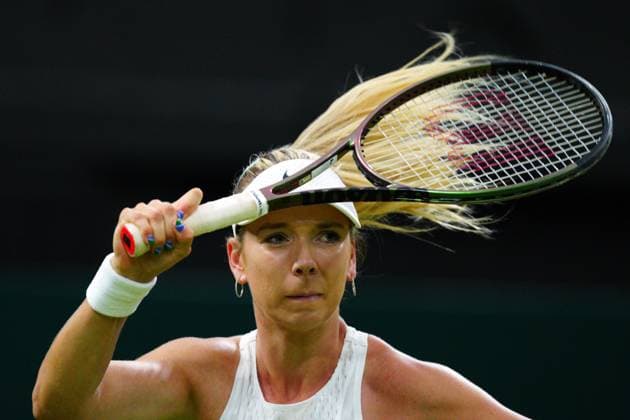 Mandatory Credit: Photo by Javier Garcia Shutterstock (14001532jh) Katie Boulter during her third round match Wimbledon Tennis Championships, Day 6, The All England Lawn Tennis and Croquet Club, London, UK - 08 Jul 2023 Wimbledon Tennis Championships, Day 6, The All England Lawn Tennis and Croquet Club, London, UK - 08 Jul 2023  Copyright: xJavierxGarcia Shutterstockx 14001532jh