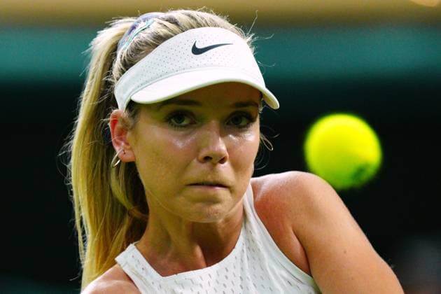 Mandatory Credit: Photo by Javier Garcia Shutterstock (14001532jk) Katie Boulter during her third round match Wimbledon Tennis Championships, Day 6, The All England Lawn Tennis and Croquet Club, London, UK - 08 Jul 2023 Wimbledon Tennis Championships, Day 6, The All England Lawn Tennis and Croquet Club, London, UK - 08 Jul 2023  Copyright: xJavierxGarcia Shutterstockx 14001532jk