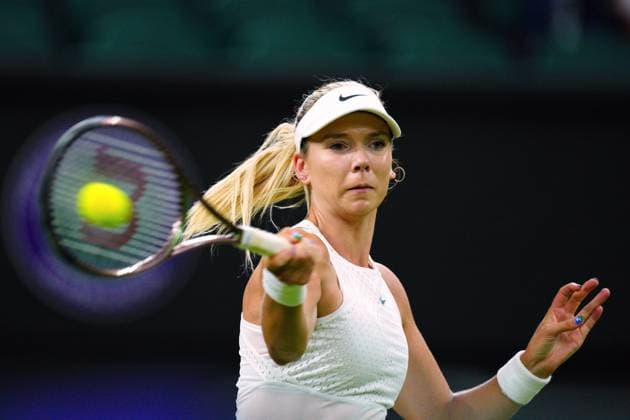 Mandatory Credit: Photo by Javier Garcia Shutterstock (14001532jp) Katie Boulter during her third round match Wimbledon Tennis Championships, Day 6, The All England Lawn Tennis and Croquet Club, London, UK - 08 Jul 2023 Wimbledon Tennis Championships, Day 6, The All England Lawn Tennis and Croquet Club, London, UK - 08 Jul 2023  Copyright: xJavierxGarcia Shutterstockx 14001532jp
