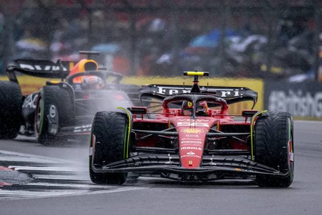 Silverstone, United Kingdom, July 09, Carlos Sainz, from Spain competes for Ferrari. Race day, round 11 of the 2023 Formula 1 championship. Credit: Michael Potts Alamy Live News