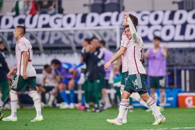 RECORD DATE NOT STATED 2023 CONCACAF Gold Cup Mexico vs Costa Rica CF Erick Sanchez celebrates his goal 2-0 of Mexico during the game Mexico (Mexican national team, Nationalteam vs Costa Rica, corresponding to Quarterfinals of the CONCACAF Gold Cup 2023, at AT-T Stadium, on July 08, 2023. <br><br> Erick Sanchez celebra su gol 2-0 de Mexico durante el partido Mexico (Seleccion Nacional Mexicana) vs Costa Rica, correspondiente a cuartos de Final de la Copa Oro de la CONCACAF 2023, en el AT-T Stadium, el 08 de Julio de 2023. ARLINGTON TEXAS ESTADOS UNIDOS  Copyright: xCristianxdexMarchenax 20230708225753_CGC_CF_MEX_CRC_SANCHEZ269