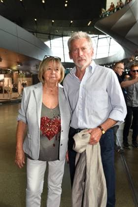 Paul Breitner with wife Bavarian Sports Award 2023 prize, honor, award ceremony BMW World Munich 08 July 2023