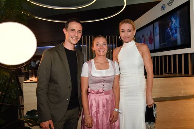 Eric Frenzel, Katharina Schmid and Lisa Maria Potthoff Bavarian Sports Award 2023 prize, honor, award ceremony BMW World Munich 08 July 2023
