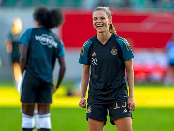 07 07 2023, Football women, Test international match, Germany Zambia, at Sportpark Ronhof Thomas Sommer in Fürth, Tabea Sellner Germany DFL and DFB regulations prohibit any use of photographs as image sequences and or quasi video