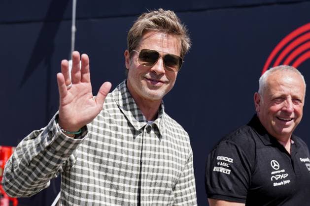FORMULA 1 ARAMCO BRITISH GRAND PRIX 2023, 09 07 2023 Brad Pitt during the FORMULA 1 ARAMCO BRITISH GRAND PRIX 2023 at Silverstone Circuit, Silverstone, United Kingdom on 9 July 2023 Editorial Use Only Copyright: xEleanorxHoadx ESM-0747-0001