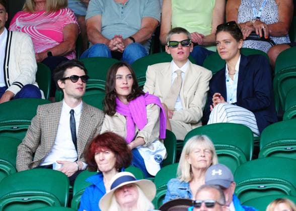 Mandatory Credit: Photo by Javier Garcia Shutterstock (14003010be) Tom Sturridge, Alexa Chung and Emma Corrin watching the action on Centre Court Wimbledon Tennis Championships, Day 7, The All England Lawn Tennis and Croquet Club, London, UK - 09 Jul 2023 Wimbledon Tennis Championships, Day 7, The All England Lawn Tennis and Croquet Club, London, UK - 09 Jul 2023  Copyright: xJavierxGarcia Shutterstockx 14003010be