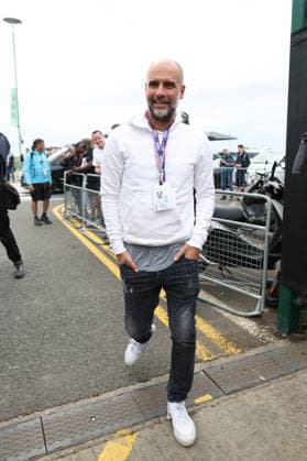 Pep Guardiola, Coach of Manchester City, portrait during the 2023 Formula 1 Aramco British Grand Prix, 10th round of the 2023 Formula One World Championship, WM, Weltmeisterschaft from July 7 to 9, 2023 on the Silverstone Circuit, in Silverstone, United Kingdom - F1 - BRITISH GRAND PRIX 2023 - RACE DPPI Panoramic  03323013_AV3_7389 