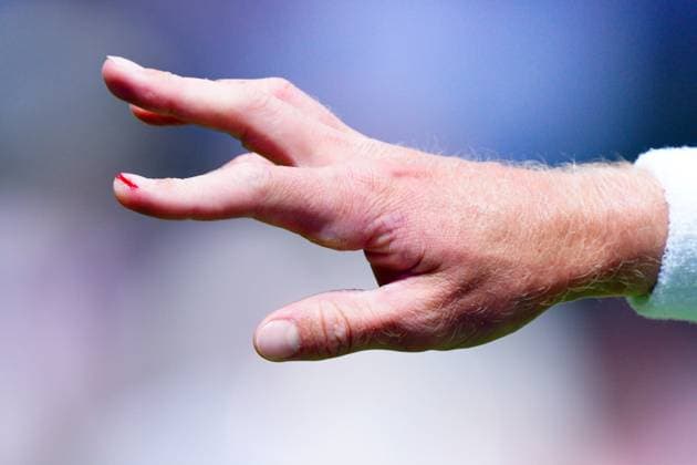 Mandatory Credit: Photo by Javier Garcia Shutterstock (14003010cb) Andrey Rublev with a finger injury during his fourth round match Wimbledon Tennis Championships, Day 7, The All England Lawn Tennis and Croquet Club, London, UK - 09 Jul 2023 Wimbledon Tennis Championships, Day 7, The All England Lawn Tennis and Croquet Club, London, UK - 09 Jul 2023  Copyright: xJavierxGarcia Shutterstockx 14003010cb