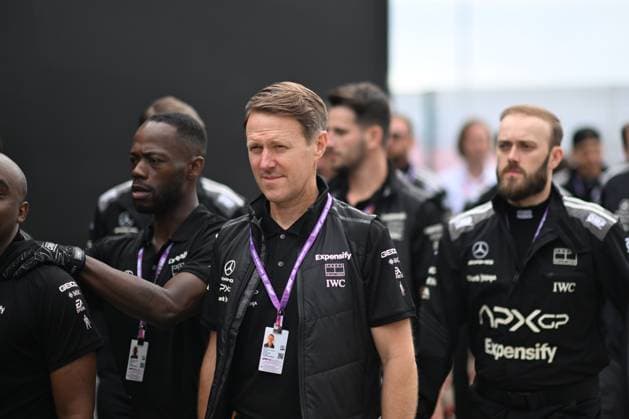 9th July 2023: Silverstone Circuit, Northamptonshire, England: Formula 1 2023 Aramco British F1 Grand Prix: Race Day; actors in the forthcoming F1 film arrive in the paddock  ActionPlus12529138 SimonxWest