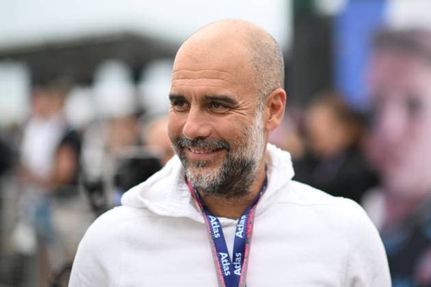 9th July 2023: Silverstone Circuit, Northamptonshire, England: Formula 1 2023 Aramco British F1 Grand Prix: Race Day; Pep Guardiola arrives at the Silverstone Paddock  ActionPlus12529147 SimonxWest