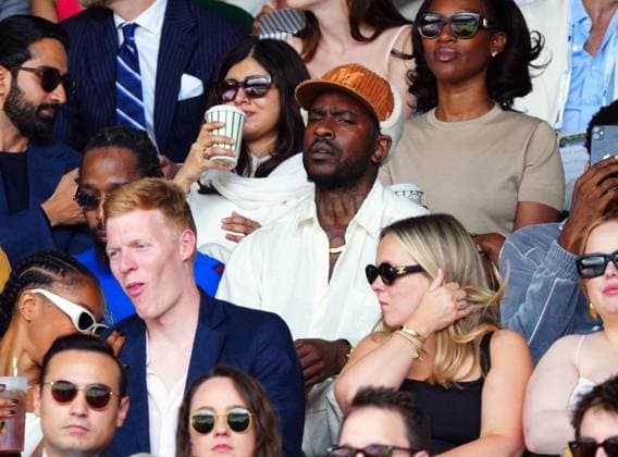 Mandatory Credit: Photo by Javier Garcia Shutterstock (14003010ci) Skepta watching the action on Centre Court Wimbledon Tennis Championships, Day 7, The All England Lawn Tennis and Croquet Club, London, UK - 09 Jul 2023 Wimbledon Tennis Championships, Day 7, The All England Lawn Tennis and Croquet Club, London, UK - 09 Jul 2023  Copyright: xJavierxGarcia Shutterstockx 14003010ci