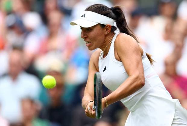 Mandatory Credit: Photo by Simon Dael Shutterstock (14003009ar) Jessica Pegula during her fourth round match Wimbledon Tennis Championships, Day 7, The All England Lawn Tennis and Croquet Club, London, UK - 09 Jul 2023 Wimbledon Tennis Championships, Day 7, The All England Lawn Tennis and Croquet Club, London, UK - 09 Jul 2023  Copyright: xSimonxDael Shutterstockx 14003009ar