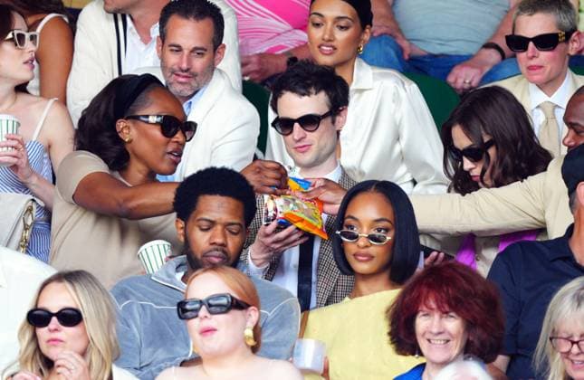Mandatory Credit: Photo by Javier Garcia Shutterstock (14003010cl) Vanessa Kingori with sweets watching the action on Centre Court Wimbledon Tennis Championships, Day 7, The All England Lawn Tennis and Croquet Club, London, UK - 09 Jul 2023 Wimbledon Tennis Championships, Day 7, The All England Lawn Tennis and Croquet Club, London, UK - 09 Jul 2023  Copyright: xJavierxGarcia Shutterstockx 14003010cl