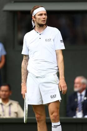 Mandatory Credit: Photo by Simon Dael Shutterstock (14003009bw) Alexander Bublik wins the third set during his fourth round match Wimbledon Tennis Championships, Day 7, The All England Lawn Tennis and Croquet Club, London, UK - 09 Jul 2023 Wimbledon Tennis Championships, Day 7, The All England Lawn Tennis and Croquet Club, London, UK - 09 Jul 2023  Copyright: xSimonxDael Shutterstockx 14003009bw