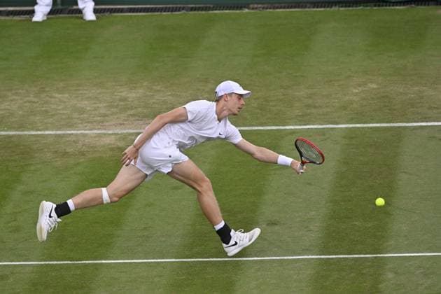 Tennis : Wimbledon 2023 - Angleterre - Denis Shapovalov - Canada Tennis : Wimbledon 2023 - Angleterre- 09 07 23 ChrysleneCaillaud Panoramic  