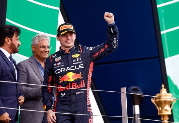 1 Max Verstappen NLD, Oracle Red Bull Racing , F1 Grand Prix of Great Britain at Silverstone Circuit on July 9, 2023 in Silverstone, Great Britain Photo by HOCH ZWEI Silverstone Great Britain