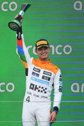 F1 Grand Prix of Great Britain Lando Norris of Great Britain and McLaren celebrates finishing in second place during the Formula 1 Aramco British Grand Prix at Silverstone Circuit, Towcester, UK on Sunday 9th July 2023. United Kingdom  Copyright: xMIxNewsx originalFilename:fletcher-formula1230709_npkv9.jpg