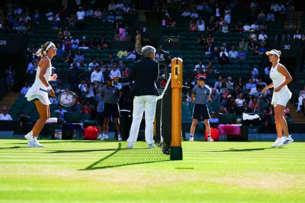 Mandatory Credit: Photo by Javier Garcia Shutterstock (14003010ex) Victoria Azarenka and Elina Svitolina ahead of their fourth round match Wimbledon Tennis Championships, Day 7, The All England Lawn Tennis and Croquet Club, London, UK - 09 Jul 2023 Wimbledon Tennis Championships, Day 7, The All England Lawn Tennis and Croquet Club, London, UK - 09 Jul 2023  Copyright: xJavierxGarcia Shutterstockx 14003010ex