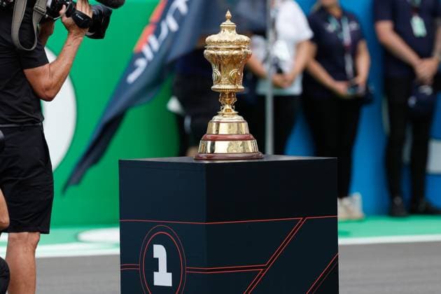 Winners trophy, F1 Grand Prix of Great Britain at Silverstone Circuit on July 9, 2023 in Silverstone, Great Britain Photo by HOCH ZWEI Silverstone Great Britain