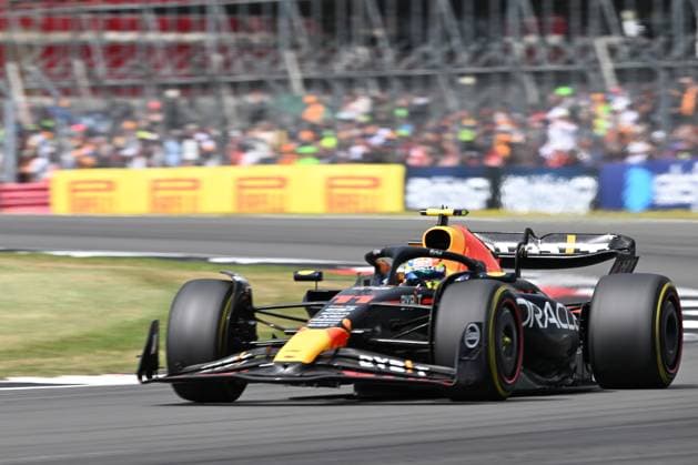 9th July 2023: Silverstone Circuit, Northamptonshire, England: Formula 1 2023 Aramco British F1 Grand Prix: Race Day; Sergio Perez of the Red Bull Racing team during the Grand Prix race  ActionPlus12529344 SimonxWest