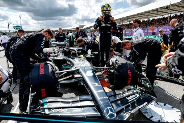 44 Lewis Hamilton GBR, Mercedes AMG Petronas F1 Team , F1 Grand Prix of Great Britain at Silverstone Circuit on July 9, 2023 in Silverstone, Great Britain Photo by HOCH ZWEI Silverstone Great Britain