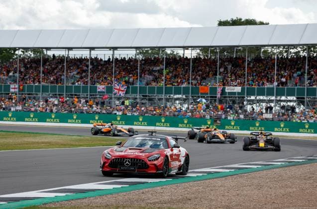 F1 Safety Car, Mercedes AMG GT Black Series, F1 Grand Prix of Great Britain at Silverstone Circuit on July 9, 2023 in Silverstone, Great Britain Photo by HOCH ZWEI Silverstone Great Britain