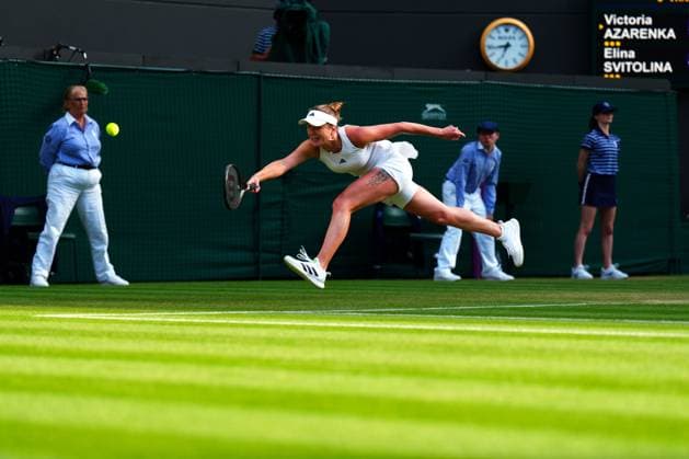 Mandatory Credit: Photo by Javier Garcia Shutterstock (14003010gs) Elina Svitolina during her fourth round match Wimbledon Tennis Championships, Day 7, The All England Lawn Tennis and Croquet Club, London, UK - 09 Jul 2023 Wimbledon Tennis Championships, Day 7, The All England Lawn Tennis and Croquet Club, London, UK - 09 Jul 2023  Copyright: xJavierxGarcia Shutterstockx 14003010gs
