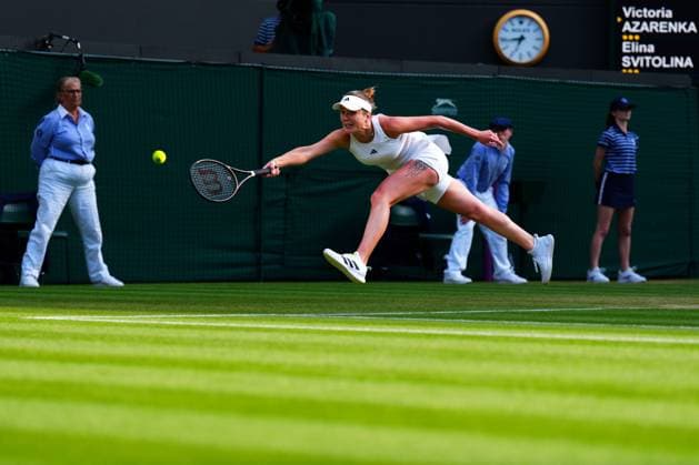 Mandatory Credit: Photo by Javier Garcia Shutterstock (14003010gt) Elina Svitolina during her fourth round match Wimbledon Tennis Championships, Day 7, The All England Lawn Tennis and Croquet Club, London, UK - 09 Jul 2023 Wimbledon Tennis Championships, Day 7, The All England Lawn Tennis and Croquet Club, London, UK - 09 Jul 2023  Copyright: xJavierxGarcia Shutterstockx 14003010gt