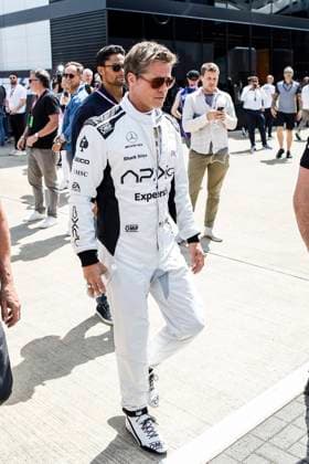 PITT Brad (USA), actor playing Sonny Hayes, driver of the fictional Apex APXGP team in the F1 movie by Apple Studios Bruckheimer Films, portrait during the 2023 Formula 1 Aramco British Grand Prix, 10th round of the 2023 Formula One World Championship, WM, Weltmeisterschaft from July 7 to 9, 2023 on the Silverstone Circuit, in Silverstone, United Kingdom - F1 - BRITISH GRAND PRIX 2023 - RACE DPPI Panoramic  03323013__R3_0672 