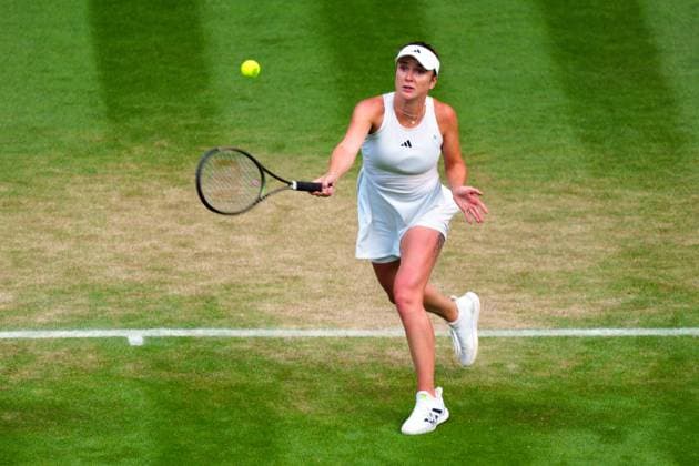 Mandatory Credit: Photo by Javier Garcia Shutterstock (14003010hi) Elina Svitolina during her fourth round match Wimbledon Tennis Championships, Day 7, The All England Lawn Tennis and Croquet Club, London, UK - 09 Jul 2023 Wimbledon Tennis Championships, Day 7, The All England Lawn Tennis and Croquet Club, London, UK - 09 Jul 2023  Copyright: xJavierxGarcia Shutterstockx 14003010hi