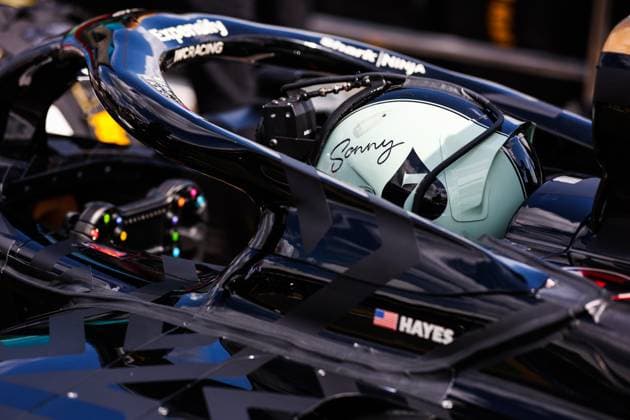 07 HAYES Sonny, Modified F2 car prepared by Mercedes Applied Science and Carlin for the fictional Apex APXGP team in the F1 movie by Apple Studios Bruckheimer Films, starting grid, grille de depart, during the 2023 Formula 1 Aramco British Grand Prix, 10th round of the 2023 Formula One World Championship, WM, Weltmeisterschaft from July 7 to 9, 2023 on the Silverstone Circuit, in Silverstone, United Kingdom - F1 - BRITISH GRAND PRIX 2023 - RACE DPPI Panoramic 00123025_AV6_7984