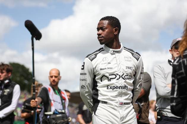 IDRIS Damson Alade-Bo (GBR), actor playing Joshua Pearce, driver of the fictional Apex APXGP team in the F1 movie by Apple Studios Bruckheimer Films, portrait during the 2023 Formula 1 Aramco British Grand Prix, 10th round of the 2023 Formula One World Championship, WM, Weltmeisterschaft from July 7 to 9, 2023 on the Silverstone Circuit, in Silverstone, United Kingdom - F1 - BRITISH GRAND PRIX 2023 - RACE DPPI Panoramic  00123025_AV6_8066 