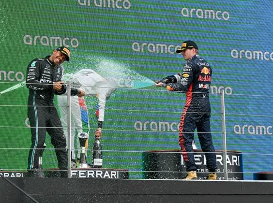 Formula 1 Lenovo British Grand Prix Max Verstappen, Red Bull Racing wins the Formula 1 Aramco British Grand Prix with Lando Norris, McLaren, Second and Lewis Hamilton, Mercedes, Third at Silverstone, Towcester, Northamptonshire, UK on July 09 2023. Lee Floyd, Credit:Lee Floyd Avalon UK, Northamptonshire, Towcester, Silverstone Copyright: xLeexFloydx xAvalonx 0788128114