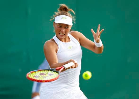 Sonja Zhiyenbayeva GER Girls Singles GS Tennis Wimbledon 2023 Grand Slam ITF ATP WTA AELTC London Great Britain 9 July 2023 Copyright: xJuergenxHasenkopfx