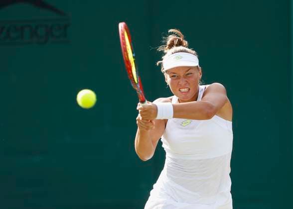 Tennis, Wimbledon, Junior Women, Day 2, Sonja Zhiyenbayeva - Alanis Hamilton