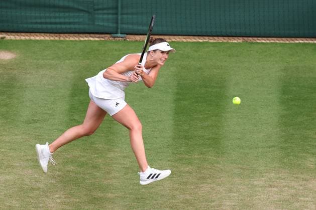 9th July 2023; All England Lawn Tennis and Croquet Club, London, England: Wimbledon Tennis Tournament; Elina Svitolina plays a backhand shot to Victoria Azarenka  ActionPlus12529528 ShaunxBrooks