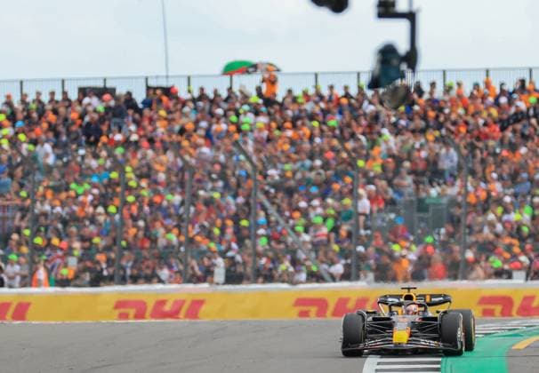 FORMULA 1 ARAMCO BRITISH GRAND PRIX 2023, 09 07 2023 Max Verstappen 1 (NED), HONDA Red Bull Racing RB19 leads during the FORMULA 1 ARAMCO BRITISH GRAND PRIX 2023 at the Silverstone Circuit, Silverstone, United Kingdom on 9 July 2023 Editorial Use Only Copyright: xPhilxDuncanx ESM-0744-0039