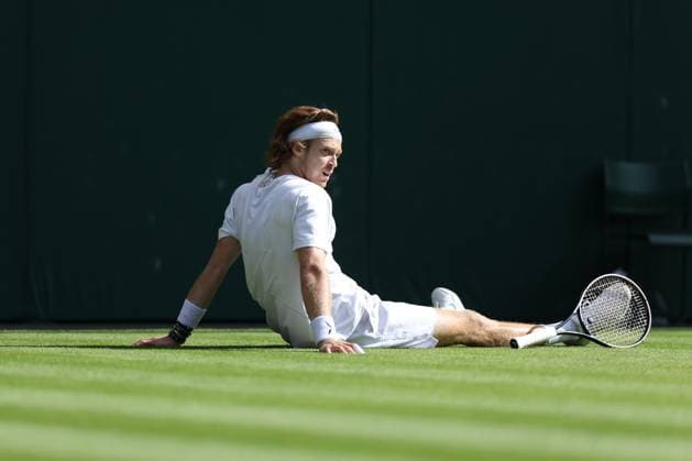 Andrey Rublev (Rus) TENNIS : Wimbledon 2023 - 09 07 2023 AntoineCouvercelle Panoramic  