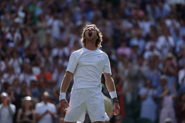 Andrey Rublev (Rus) TENNIS : Wimbledon 2023 - 09 07 2023 AntoineCouvercelle Panoramic  