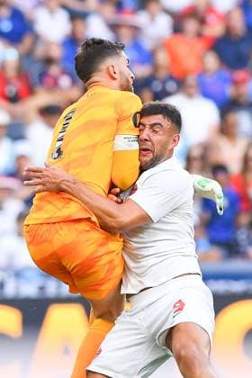 RECORD DATE NOT STATED 2023 CONCACAF Gold Cup United States (3p) 2-2 (2p) Canada (L-R), Matt Turner of USA and Lucas Cavallini of Canada during the game United States (USA) vs Canada corresponding to Quarterfinals of the CONCACAF Gold Cup 2023, at TQL Stadium, on July 09, 2023. <br><br> (I-D), Matt Turner de USA y Lucas Cavallini de Canada durante el partido Estados Unidos (EUA) vs Canada, correspondiente a cuartos de Final de la Copa Oro de la CONCACAF 2023, en el TQL Stadium, el 09 de Julio de 2023. CINCINNATI OHIO ESTADOS UNIDOS  Copyright: xJONATHANxDUENASx 20230709193815_CGC_23_CF_USA_CAN_CAVALLINI71