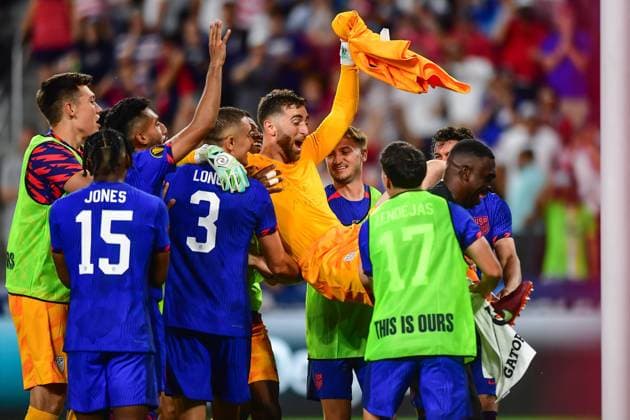 Sport Bilder des Tages RECORD DATE NOT STATED 2023 CONCACAF Gold Cup United States vs Canada Matt Turner of USA during the game United States (USA) vs Canada corresponding to Quarterfinals of the CONCACAF Gold Cup 2023, at TQL Stadium, on July 09, 2023. <br><br> Matt Turner de USA durante el partido Estados Unidos (EUA) vs Canada, correspondiente a cuartos de Final de la Copa Oro de la CONCACAF 2023, en el TQL Stadium, el 09 de Julio de 2023. CINCINNATI OHIO ESTADOS UNIDOS  Copyright: xIsaacxOrtizx 20230709222937_CGC_23_CF_USA_CAN_TURNER270