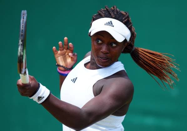 Mandatory Credit: Photo by Javier Garcia Shutterstock (14003748p) Hephzibah Oluwadare during her Girls Singles second round match Wimbledon Tennis Championships, Day 8, The All England Lawn Tennis and Croquet Club, London, UK - 10 Jul 2023 Wimbledon Tennis Championships, Day 8, The All England Lawn Tennis and Croquet Club, London, UK - 10 Jul 2023  Copyright: xJavierxGarcia Shutterstockx 14003748p
