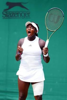 Mandatory Credit: Photo by Javier Garcia Shutterstock (14003748h) Hephzibah Oluwadare during her Girls Singles second round match Wimbledon Tennis Championships, Day 8, The All England Lawn Tennis and Croquet Club, London, UK - 10 Jul 2023 Wimbledon Tennis Championships, Day 8, The All England Lawn Tennis and Croquet Club, London, UK - 10 Jul 2023  Copyright: xJavierxGarcia Shutterstockx 14003748h