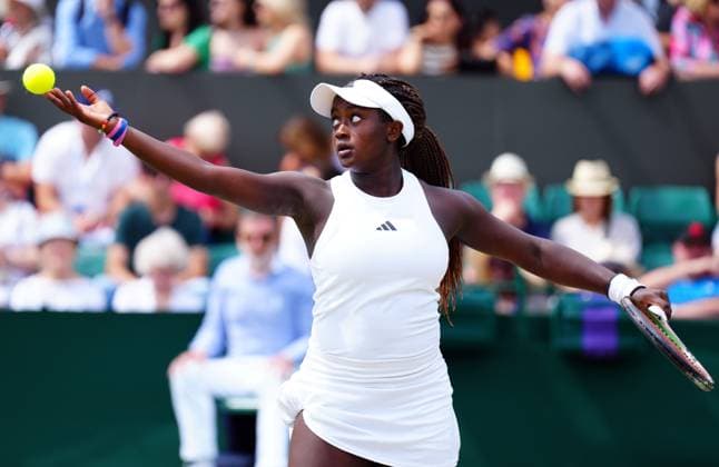 Mandatory Credit: Photo by Javier Garcia Shutterstock (14003748l) Hephzibah Oluwadare during her Girls Singles second round match Wimbledon Tennis Championships, Day 8, The All England Lawn Tennis and Croquet Club, London, UK - 10 Jul 2023 Wimbledon Tennis Championships, Day 8, The All England Lawn Tennis and Croquet Club, London, UK - 10 Jul 2023  Copyright: xJavierxGarcia Shutterstockx 14003748l