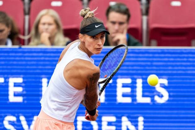 230710 Polona Hercog, Slovenia, during day 1 of the WTA Nordea Open on July 10, 2023 in Bastad, Sweden  Copyright: MATHILDAxAHLBERG BB230710MA012