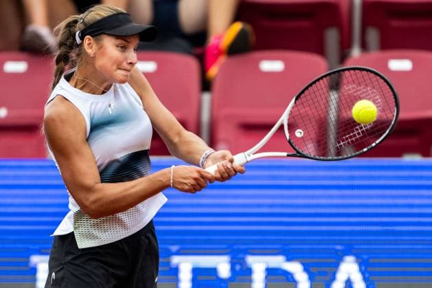 230710 Bella Bergkivst Larsson, Sweden, on day 1 of the WTA Nordea Open on July 10, 2023 in Bastad, Sweden  Copyright: MATHILDAxAHLBERG BB230710MA019
