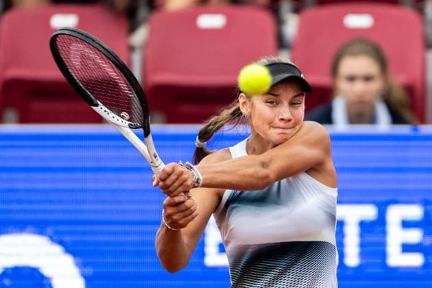 230710 Bella Bergkivst Larsson, Sweden, on day 1 of the WTA Nordea Open on July 10, 2023 in Bastad, Sweden  Copyright: MATHILDAxAHLBERG BB230710MA020