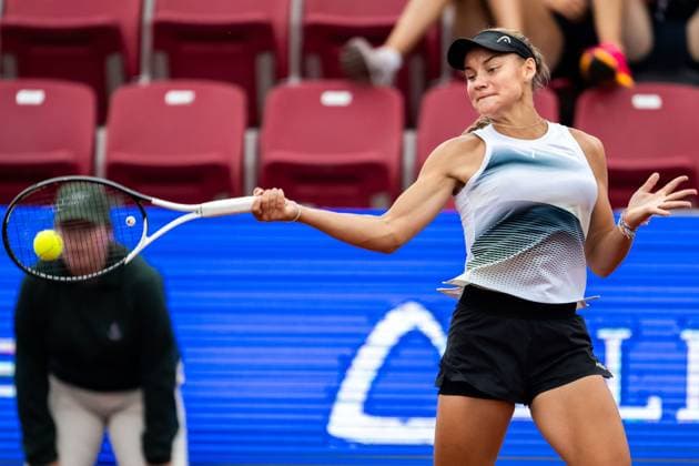 230710 Bella Bergkivst Larsson, Sweden, on day 1 of the WTA Nordea Open on July 10, 2023 in Bastad, Sweden  Copyright: MATHILDAxAHLBERG BB230710MA027
